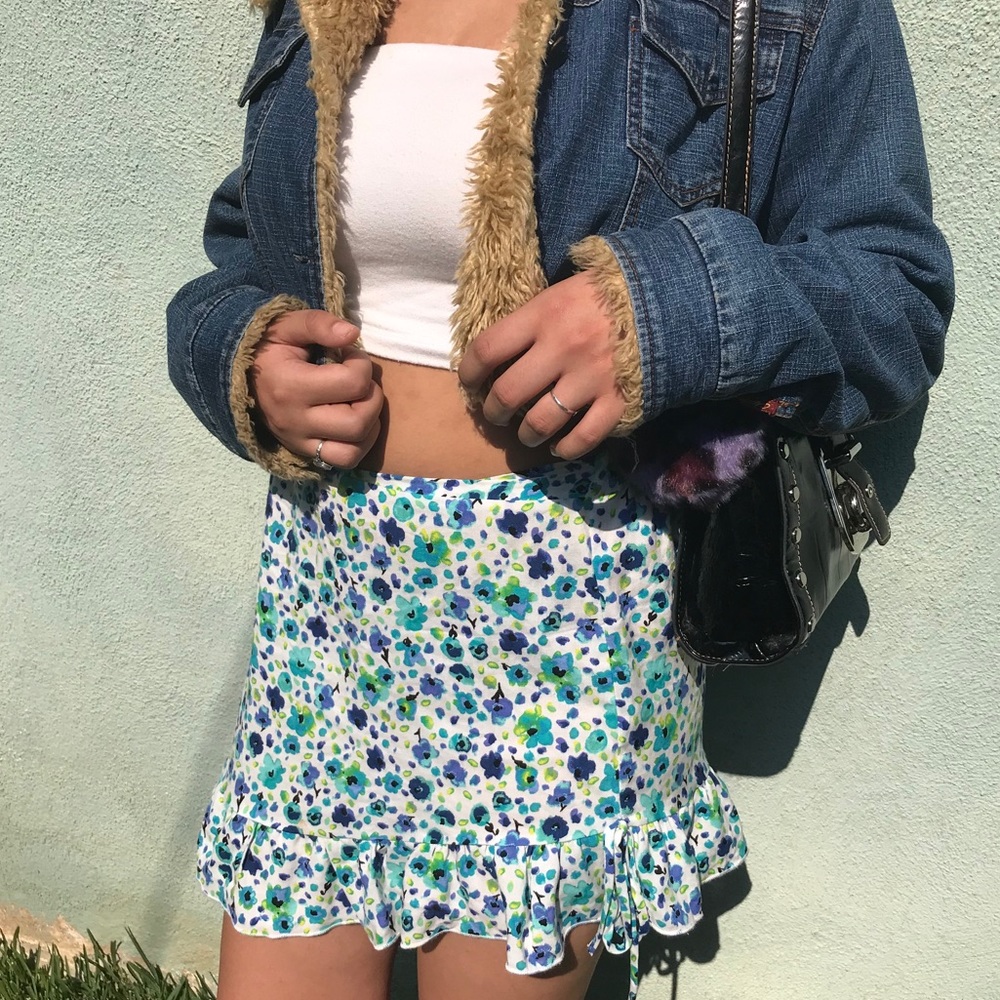 80’s colorful🦚 skirt✨🐉